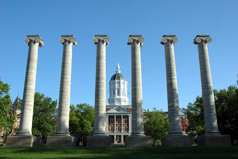 Jesse Hall on the University of Missouri campus in Columbia.